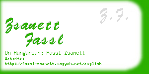 zsanett fassl business card